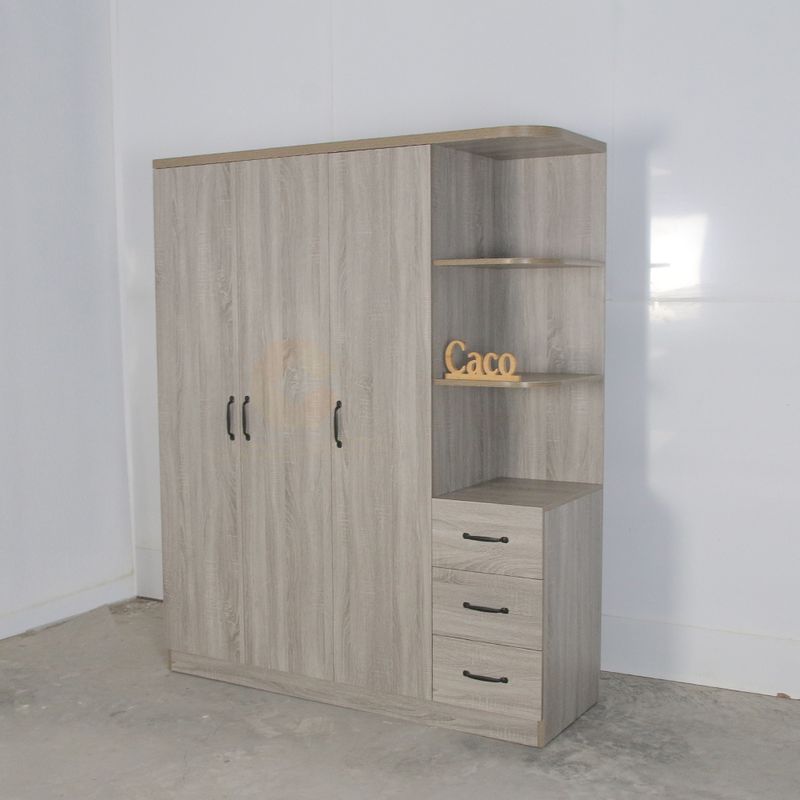 Tủ Áo MDF Chống Ẩm Cửa Mở 5 Tủ quần áo MDF nâu đậm