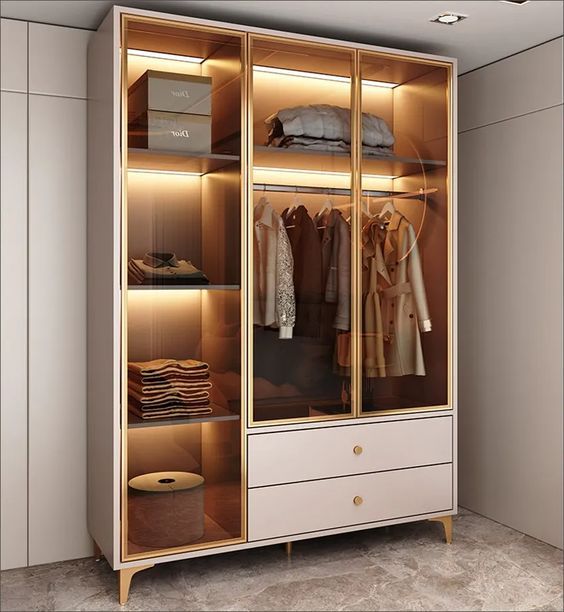 Tủ Áo MDF Chống Ẩm Cửa Mở 3 Tủ đựng quần áo MDF cánh mở