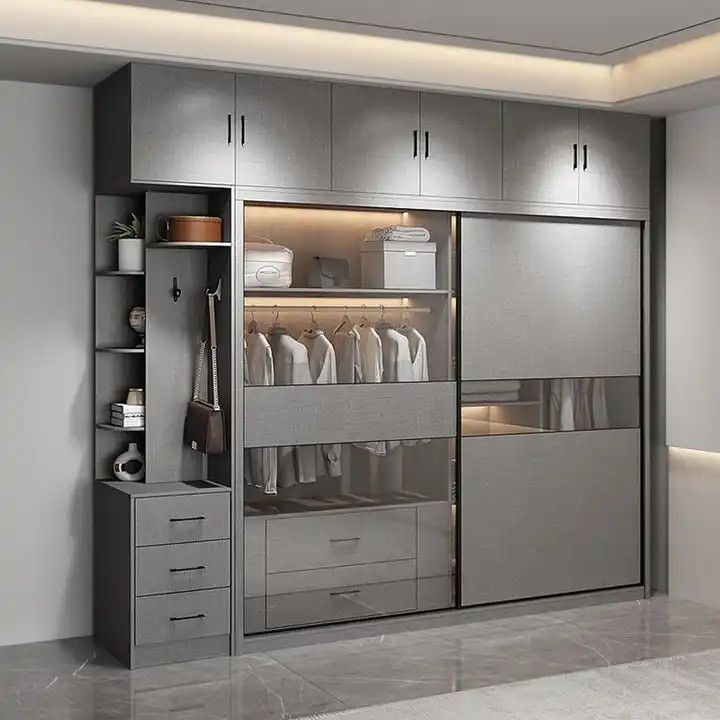 Đóng Tủ Áo MDF Lõi Xanh Chống Ẩm 3 Tủ áo âm tường MDF lõi xanh