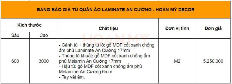 Báo Giá Tủ Quần Áo MDF Chống Ẩm 2 Tủ MDF laminate