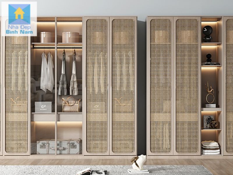 Đóng Tủ Quần Áo MDF Chống Ẩm 1 Tủ quần áo MDF chống ẩm tại Đi An