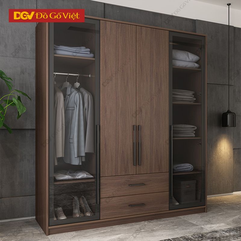 Tủ Áo MDF Chống Ẩm Cửa Mở 4 Tủ MDF đa năng