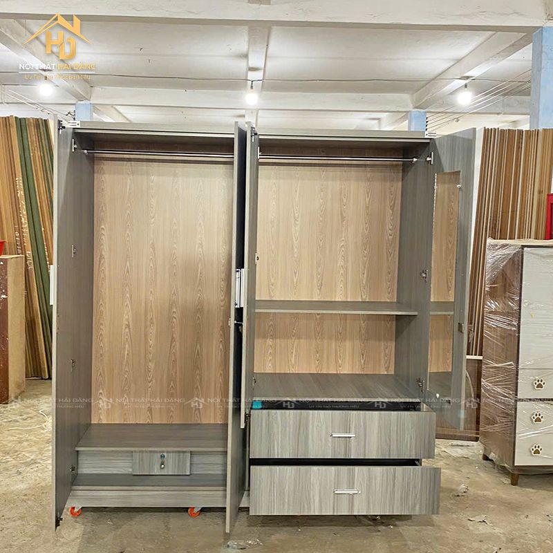 Tủ Quần Áo MDF Chống Ẩm Cho Chung Cư 1 Tủ quần áo MDF chống ẩm