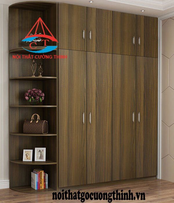 Tủ Áo Gỗ MDF Chống Ẩm Phủ Melamine 3 Tủ quần áo 4 cánh gỗ đẹp