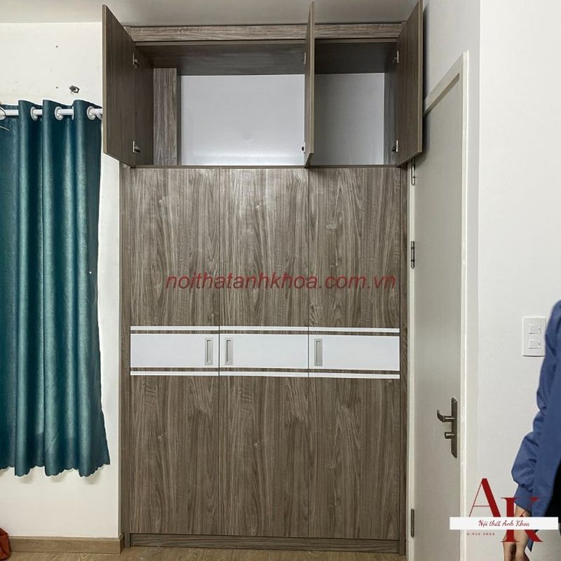 Tủ Áo Gỗ MDF Chống Ẩm Âm Tường 3 Mẫu tủ cao cấp, tích hợp kệ trang trí