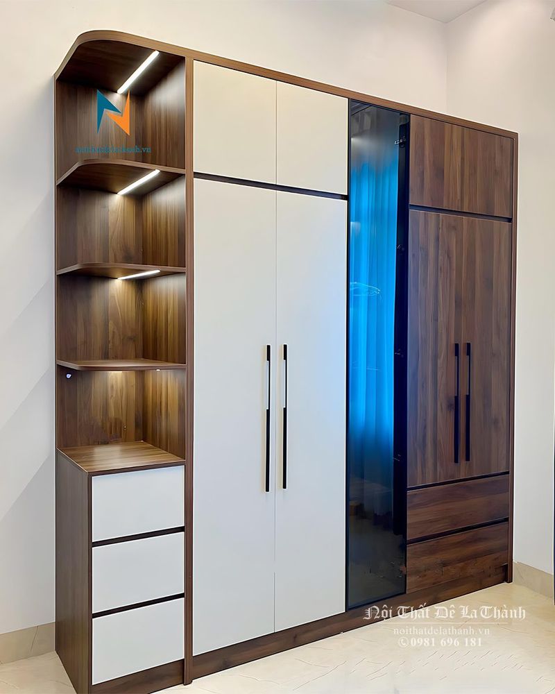 Tủ Áo MDF Chống Ẩm Cho Chung Cư 4 Tủ quần áo chung cư