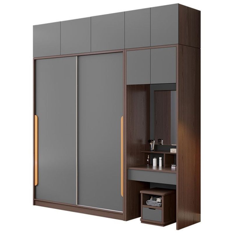 Tủ Áo Gỗ MDF Chống Ẩm Cho Nhà Phố 4 Tủ quần áo MDF chống ẩm dạng cánh lùa hiện đại, phù hợp không gian nhỏ