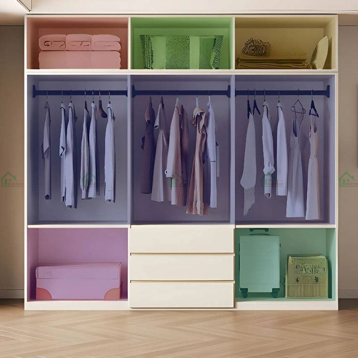 Tủ quần áo MDF lõi xanh cao cấp